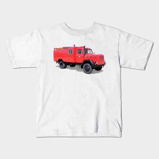 Old Fire Truck Kids T-Shirt by holidaystore